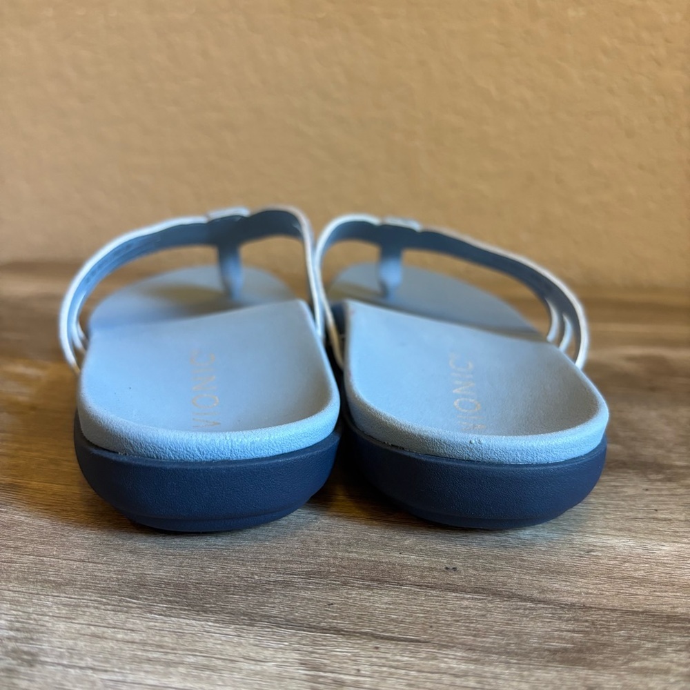 Vionic Alta Women's Toe Post Orthotic Sandals Blue - Picture 7 of 10